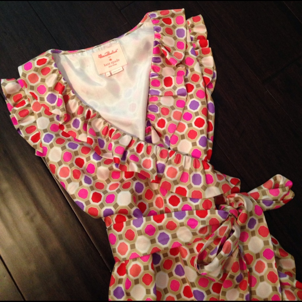 Kate Spade ruffle wrap dress - size 6